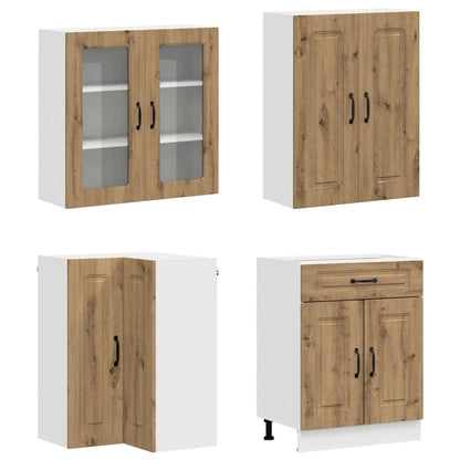 vidaXL Kitchen Unit KALMAR 8 pcs Artisan Oak Engineered Wood 3