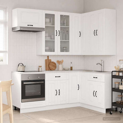 Kitchen Unit KALMAR 8 pcs Engineered Wood White 100 cm