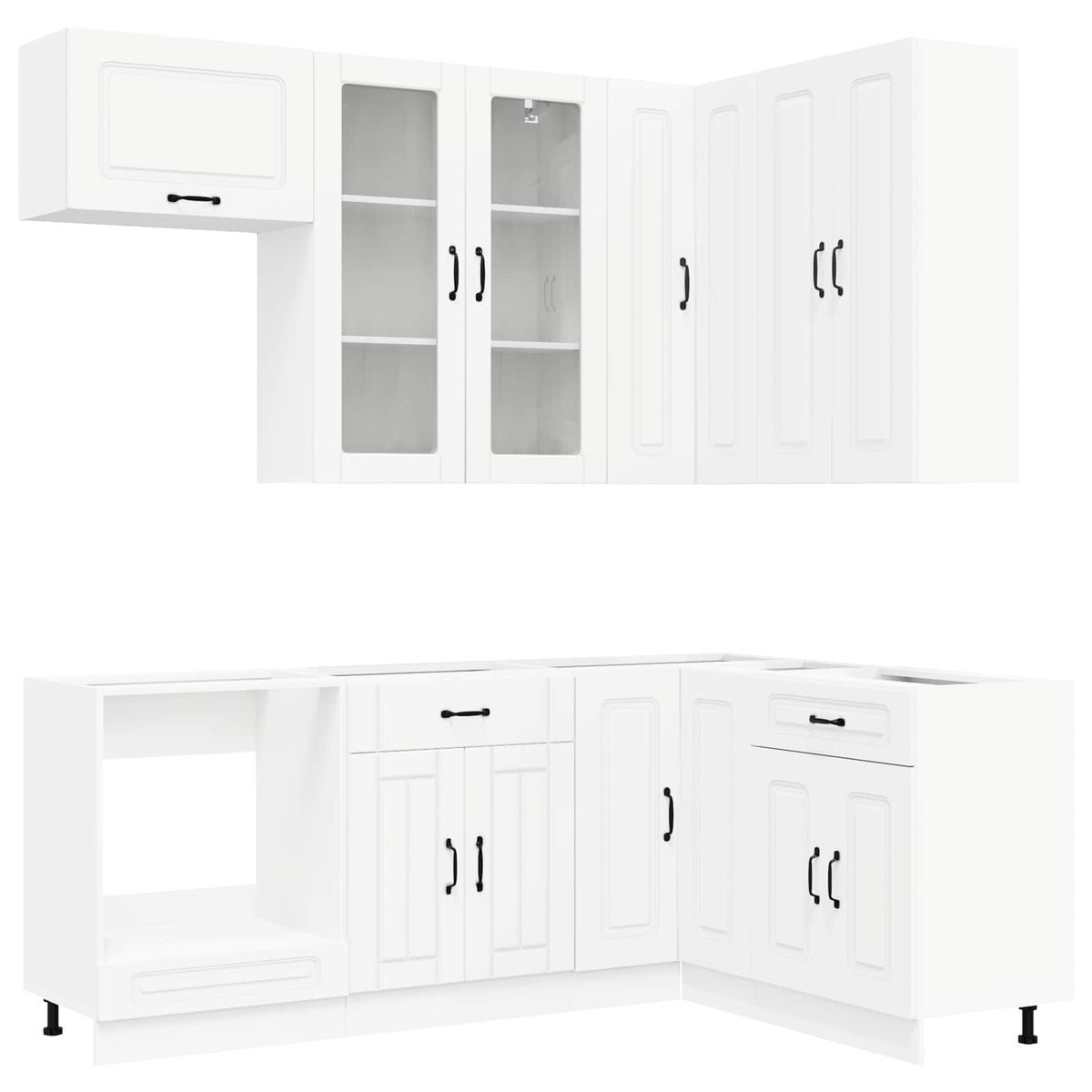 Kitchen Unit KALMAR 8 pcs Engineered Wood White 100 cm