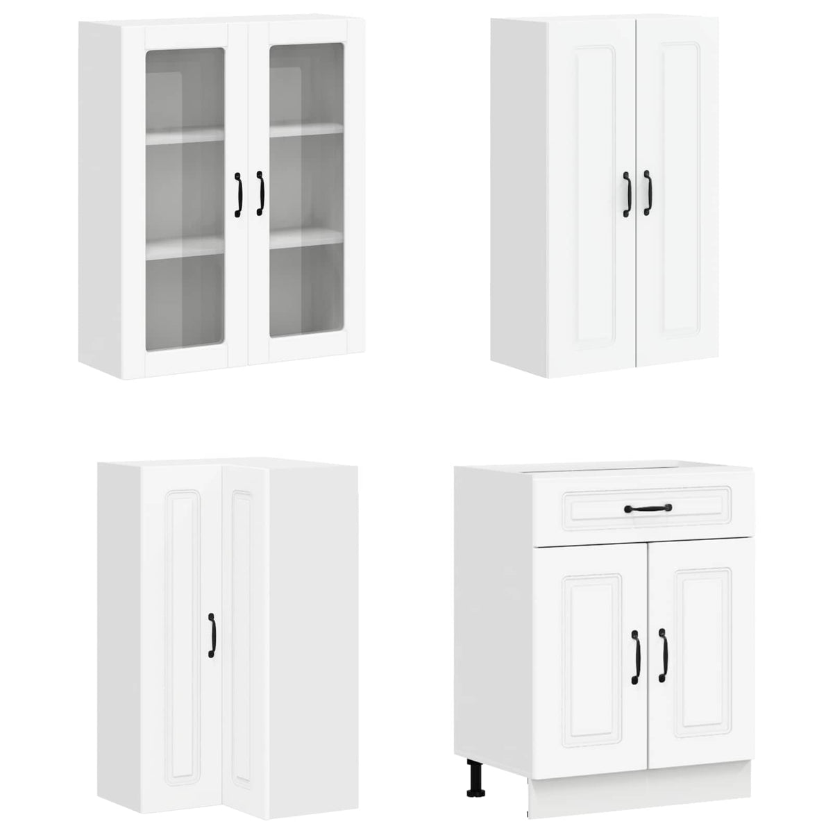 Kitchen Unit KALMAR 8 pcs Engineered Wood White 100 cm
