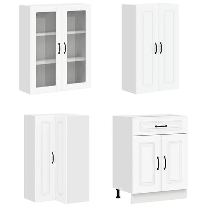 Kitchen Unit KALMAR 8 pcs Engineered Wood White 100 cm