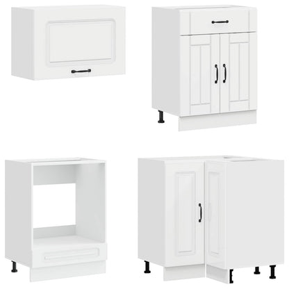 vidaXL Kitchen Unit KALMAR 8 pcs High Gloss White Engineered Wood 3