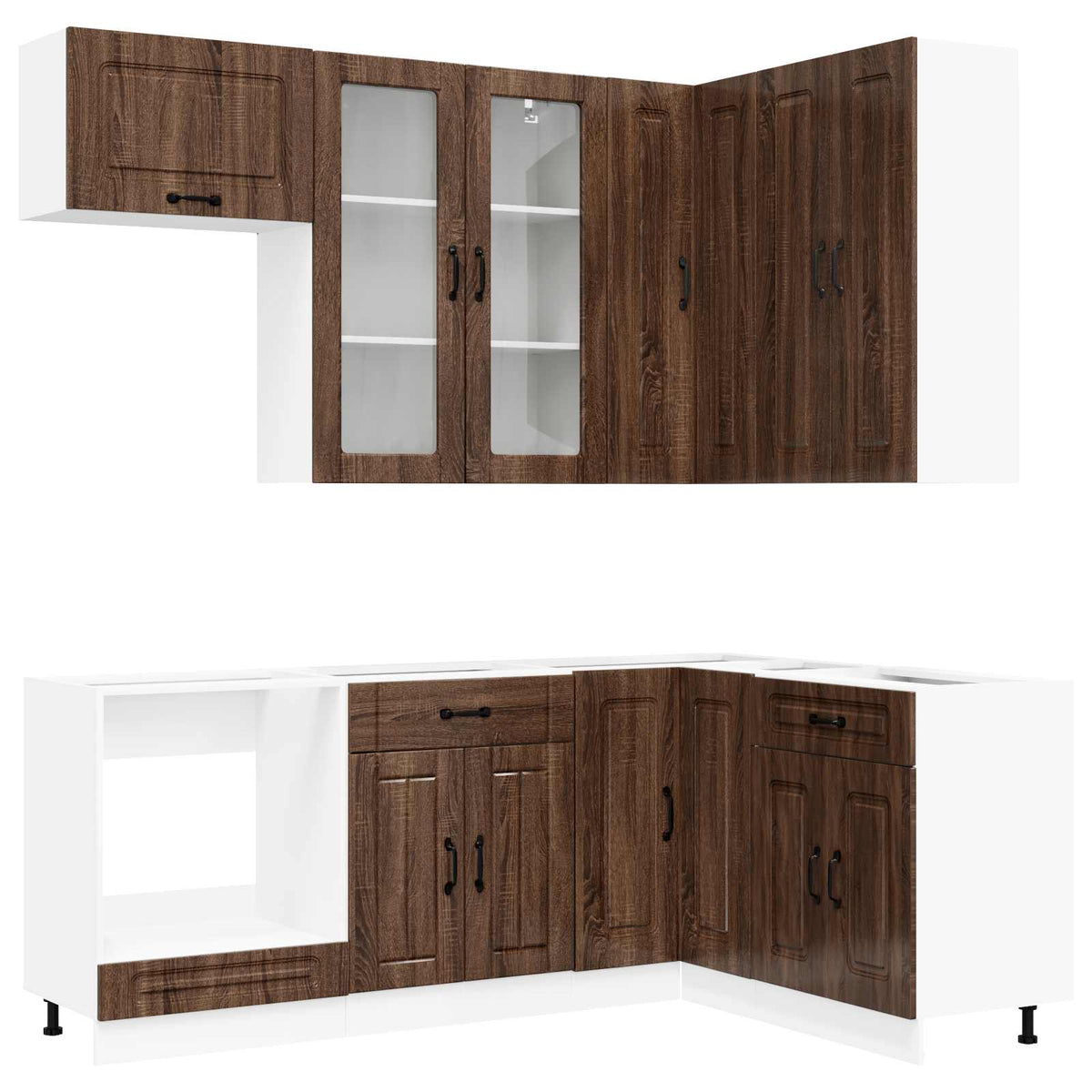 Kitchen Unit KALMAR 8 pcs Engineered Wood Brown oak 100 cm