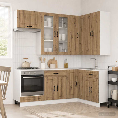 vidaXL Kitchen Unit KALMAR 8 pcs Artisan Oak Engineered Wood 1