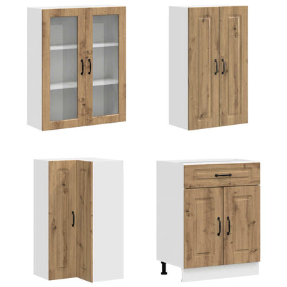 vidaXL Kitchen Unit KALMAR 8 pcs Artisan Oak Engineered Wood 3