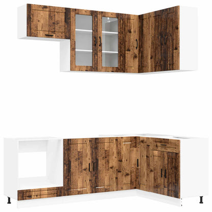 Kitchen Unit PORTO 8 pcs Engineered Wood Old wood 80 cm