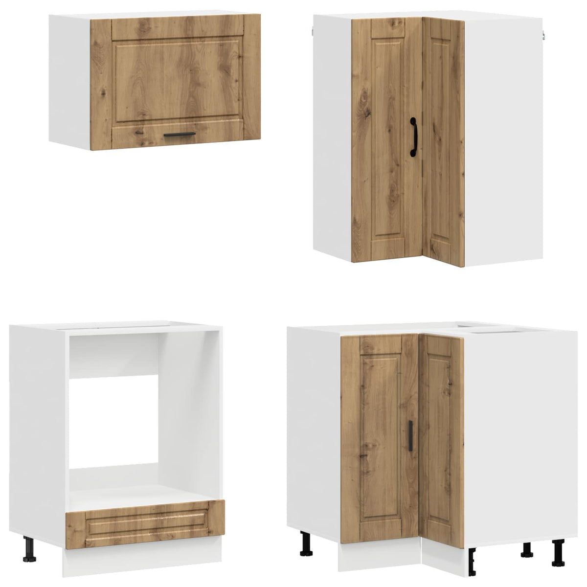 vidaXL Kitchen Unit PORTO 8 pcs Artisan Oak Engineered Wood 4