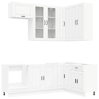 vidaXL Kitchen Unit PORTO 8 pcs White Engineered Wood 2