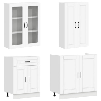 vidaXL Kitchen Unit PORTO 8 pcs White Engineered Wood 3