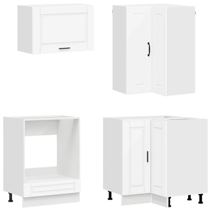 vidaXL Kitchen Unit PORTO 8 pcs White Engineered Wood 4