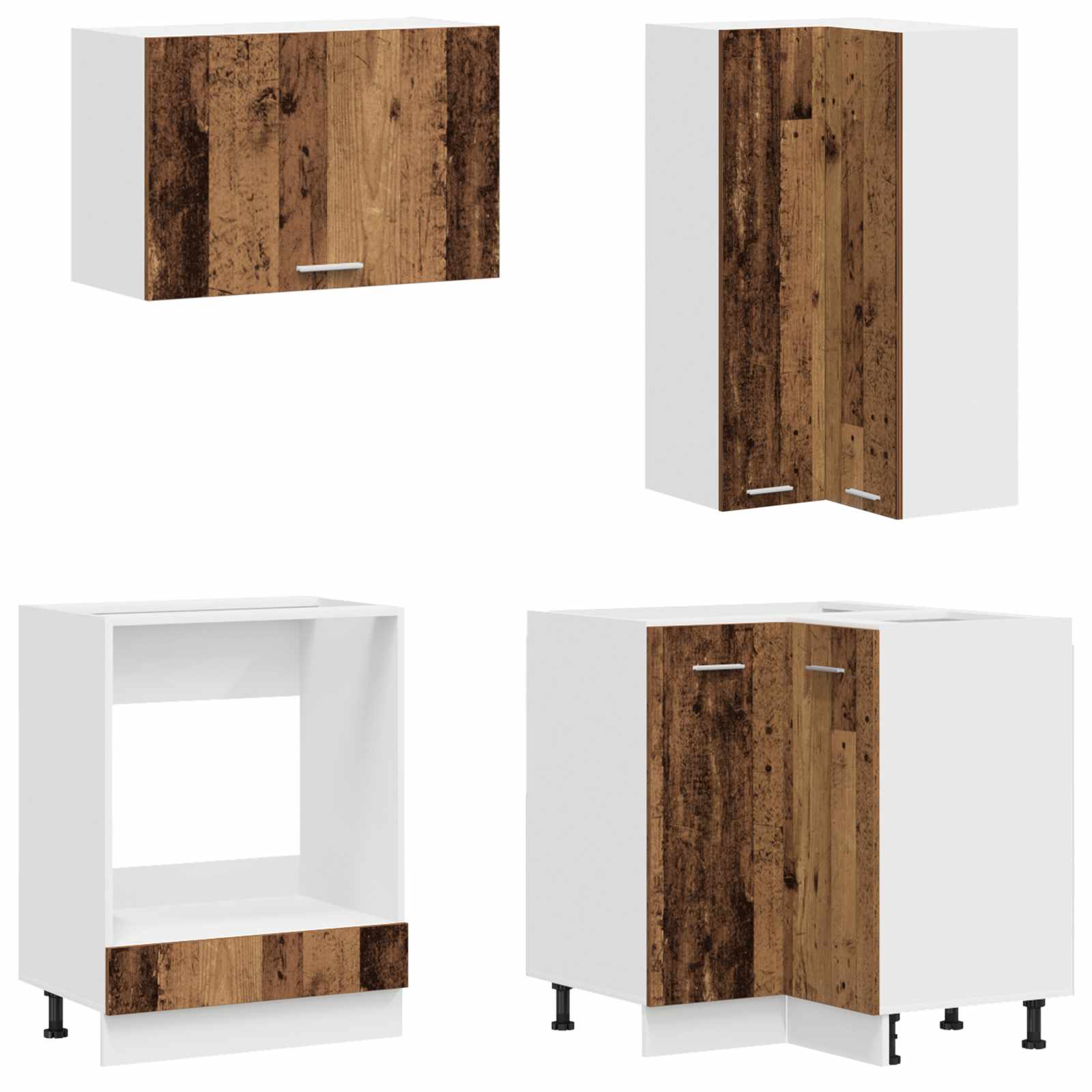 vidaXL Kitchen Unit LYON 8 pcs Old Wood Engineered Wood 4
