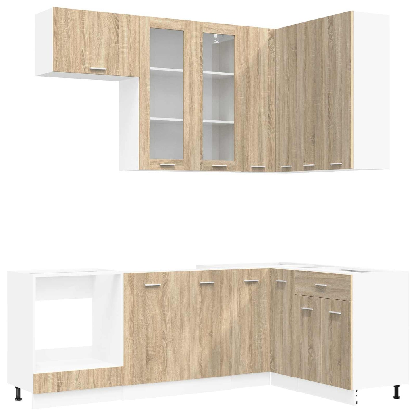 vidaXL Kitchen Unit LYON 8 pcs Sonoma Oak Engineered Wood 2