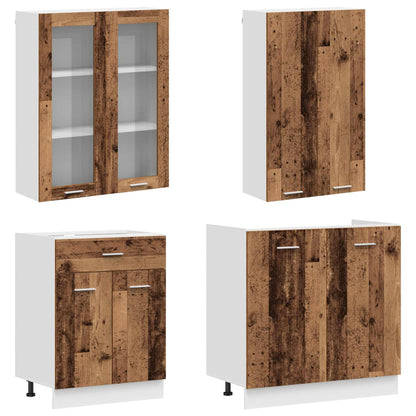 vidaXL Kitchen Unit LYON 8 pcs Old Wood Engineered Wood 3