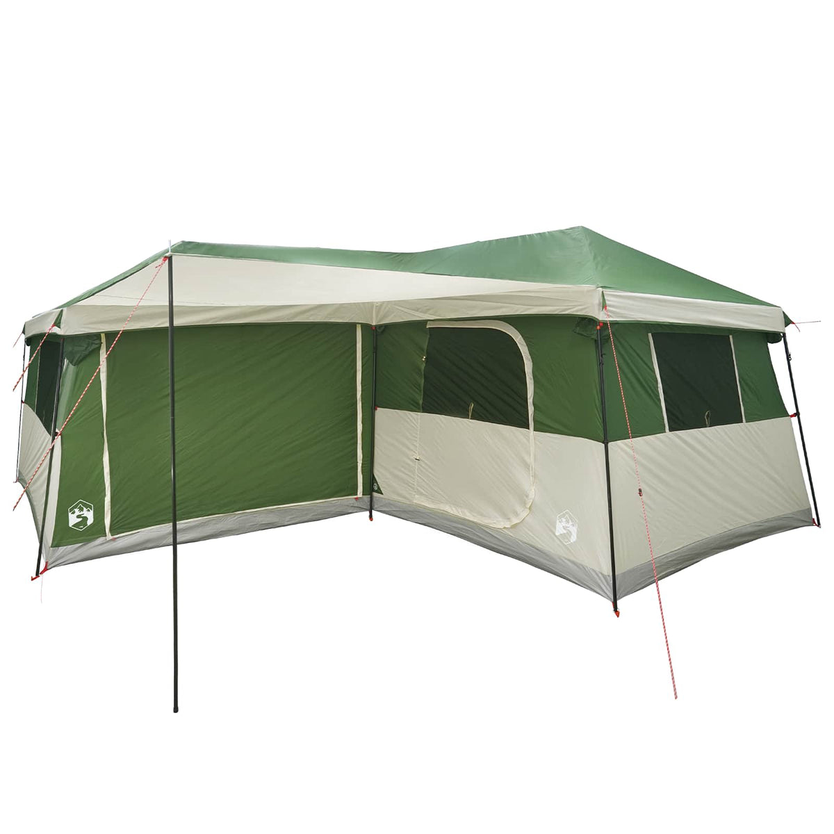vidaXL Family Tent with Rainfly Water-Resistant 14-Person Green 3