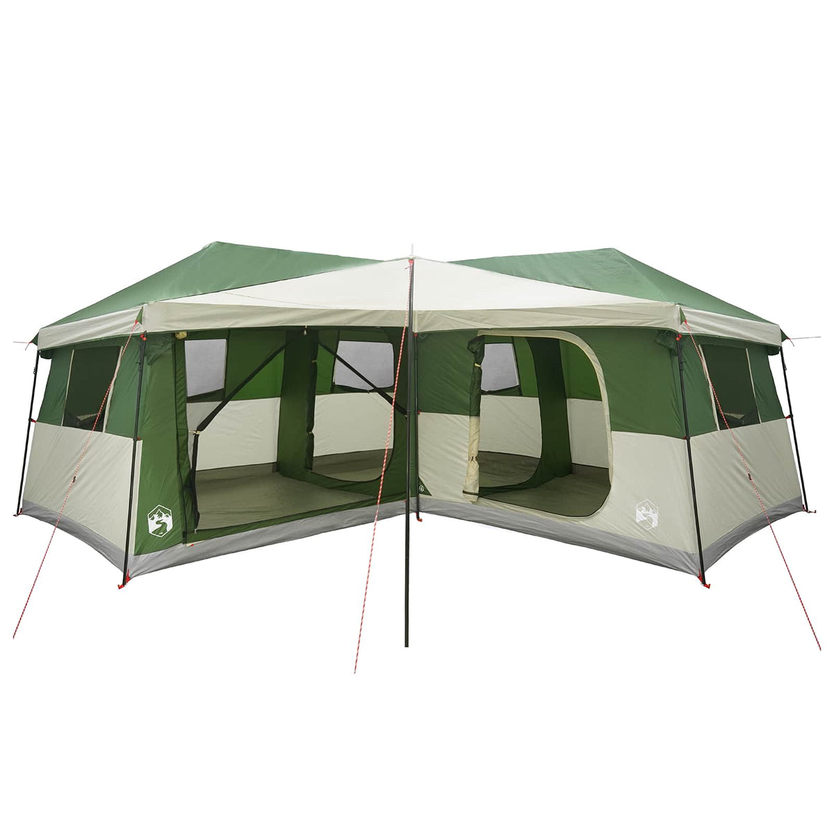 vidaXL Family Tent with Rainfly Water-Resistant 14-Person Green 4