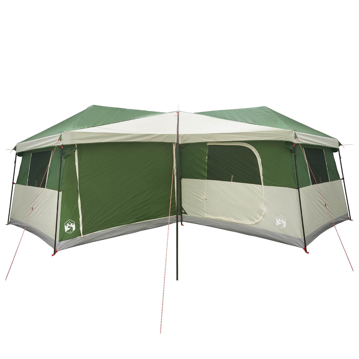 vidaXL Family Tent with Rainfly Water-Resistant 14-Person Green 5