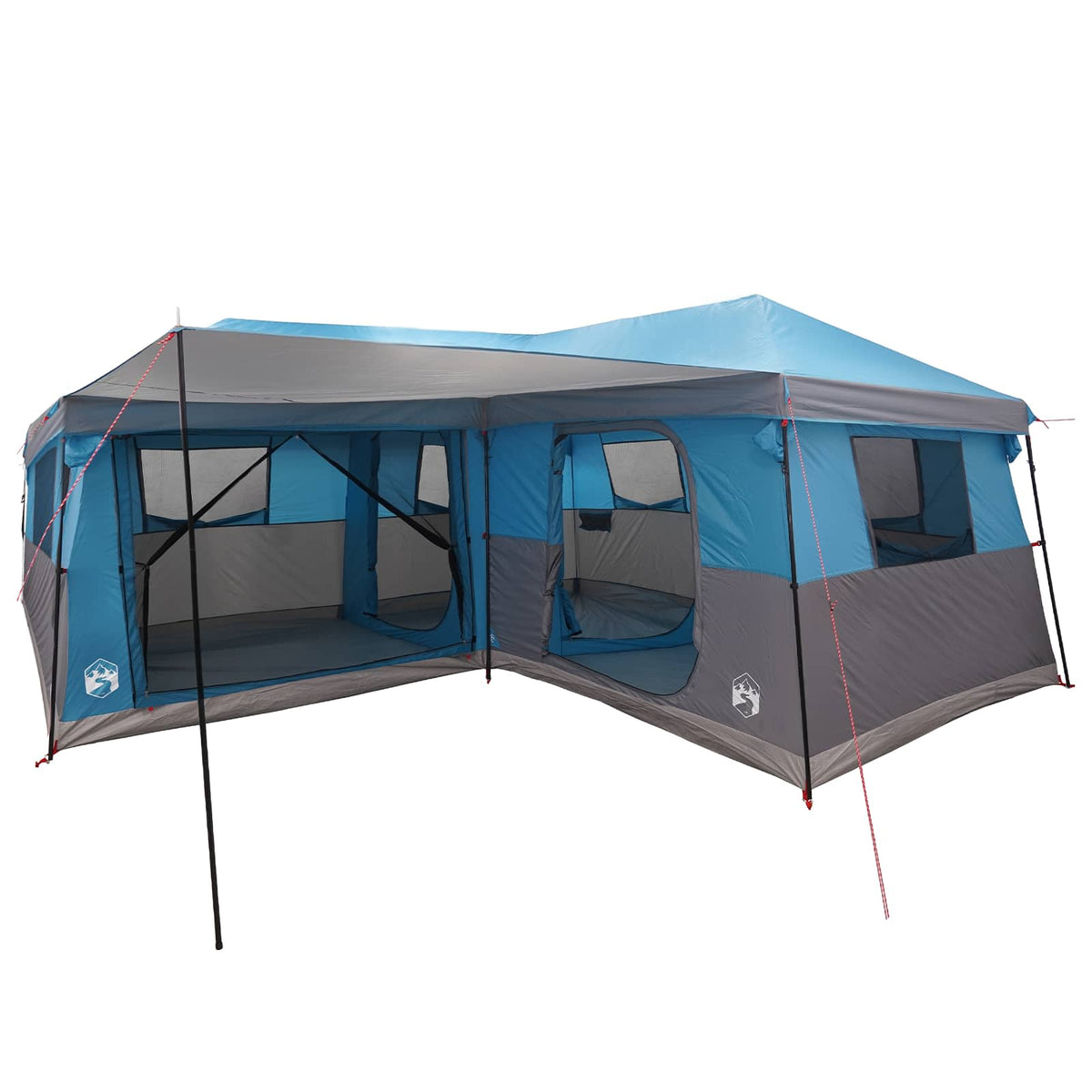 vidaXL Family Tent with Rainfly Water-Resistant 14-Person Blue 2