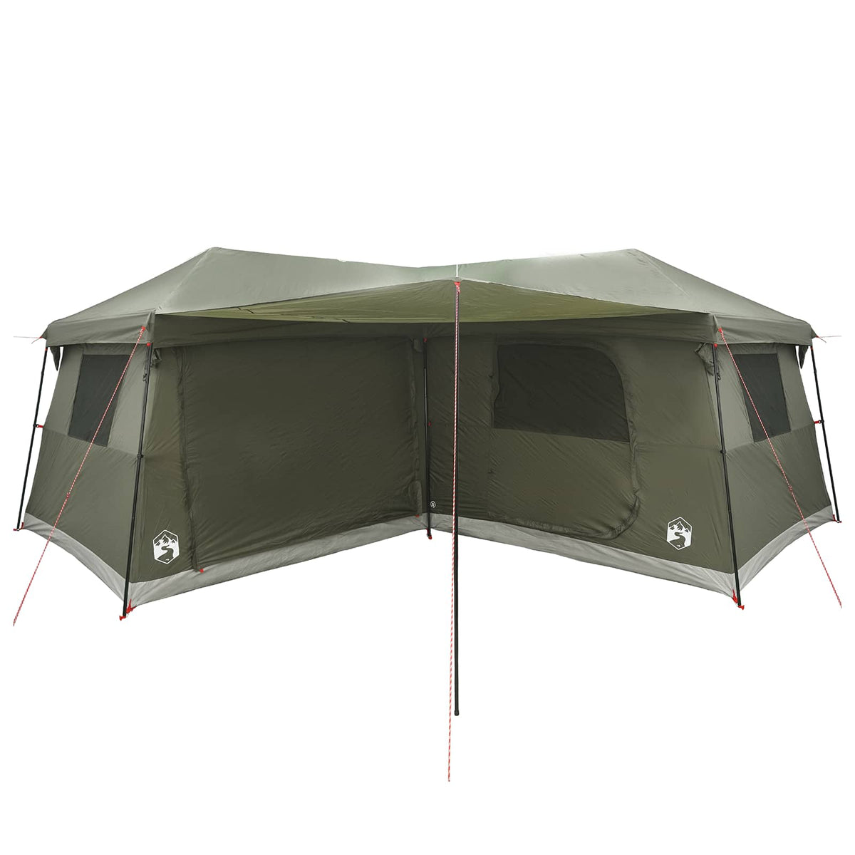 vidaXL Family Tent with Rainfly Water-Resistant 14-Person Army Green 5