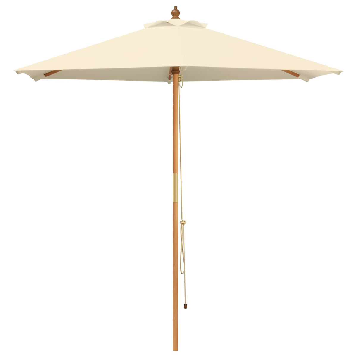 vidaXL Outdoor Dining Set with Parasol 6 pcs 4-Seaters Cream White 6