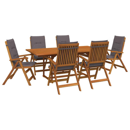 vidaXL Outdoor Dining Set with Parasol 8 pcs 6-Seaters Anthracite 2