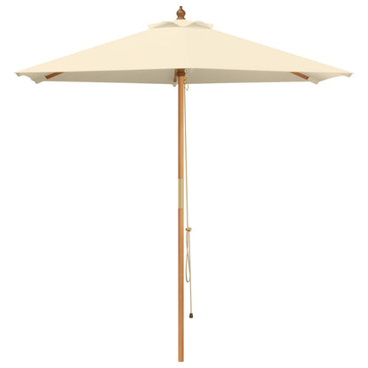 vidaXL Outdoor Dining Set with Parasol 8 pcs 6-Seaters Cream White 6