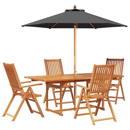 vidaXL Outdoor Dining Set with Parasol 6 pcs 4-Seaters 2