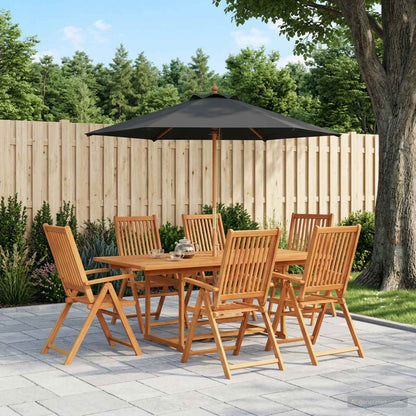 vidaXL Outdoor Dining Set with Parasol 8 pcs 6-Seaters 1