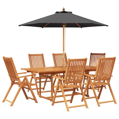 vidaXL Outdoor Dining Set with Parasol 8 pcs 6-Seaters 2