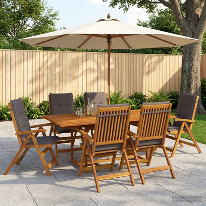 vidaXL Outdoor Dining Set with Parasol 8 pcs 6-Seaters Anthracite 1