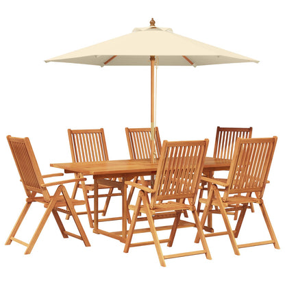 vidaXL Outdoor Dining Set with Parasol 8 pcs 6-Seaters 2