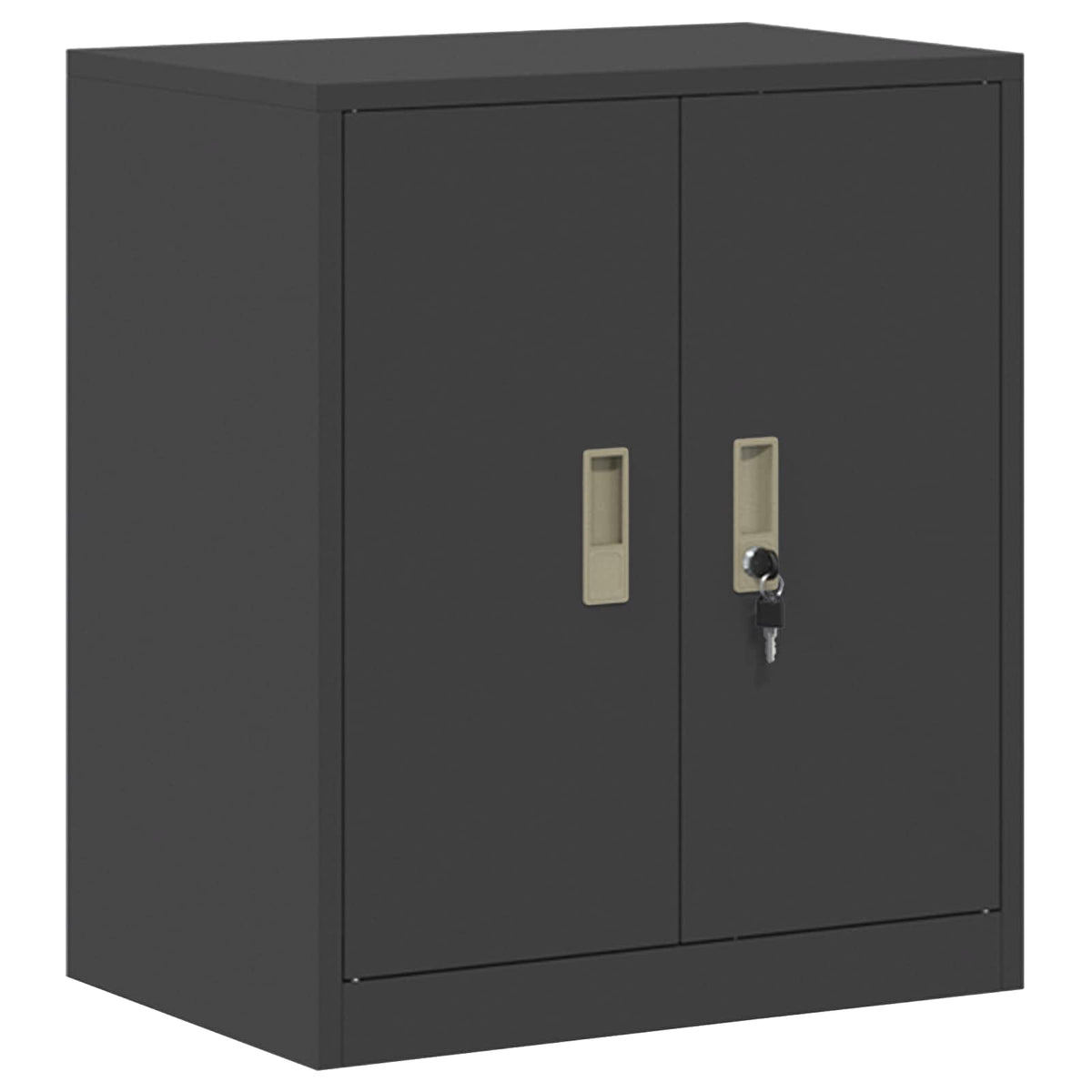 Storage Cabinet 2 pcs 60 x 40 x 210 cm Steel Black 105 cm