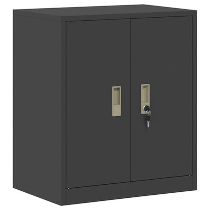 Storage Cabinet 2 pcs 60 x 40 x 210 cm Steel Black 105 cm