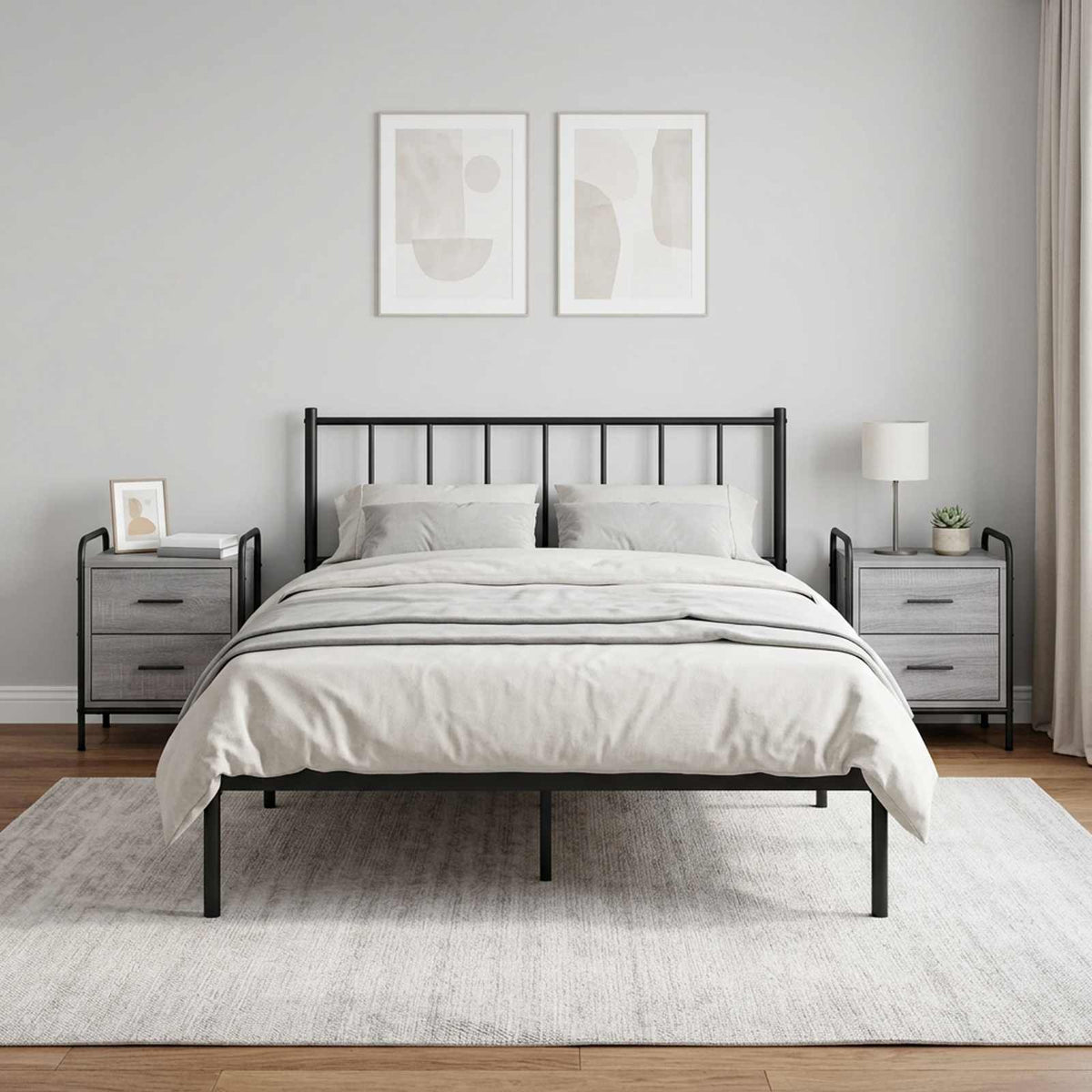 Bedside Cabinet 40 x 30 x 50 cm Engineered Wood Grey sonoma