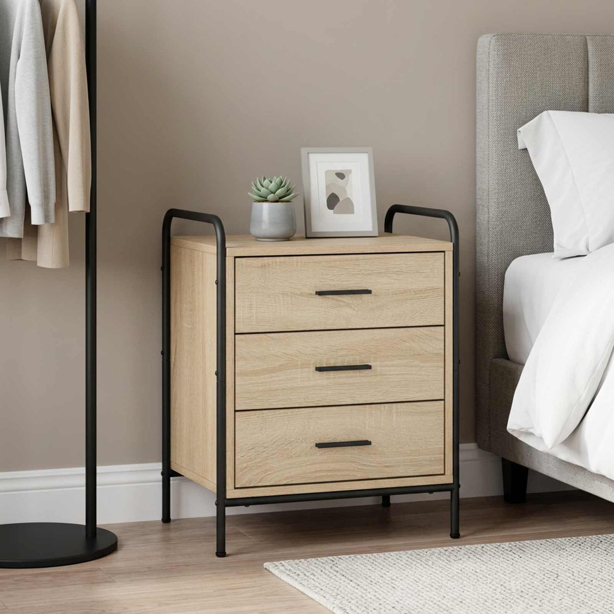 Bedside Cabinet 48 x 36.5 x 60 cm Sonoma oak 1