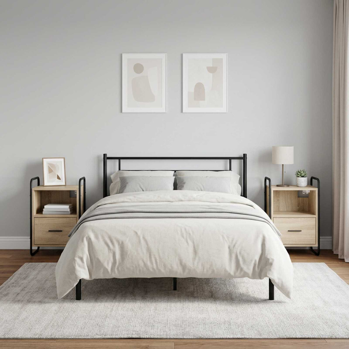 Hanging Bedside Cabinet 40 x 30 x 60 cm Sonoma oak