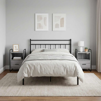 Hanging Bedside Cabinet 40 x 30 x 60 cm Grey sonoma