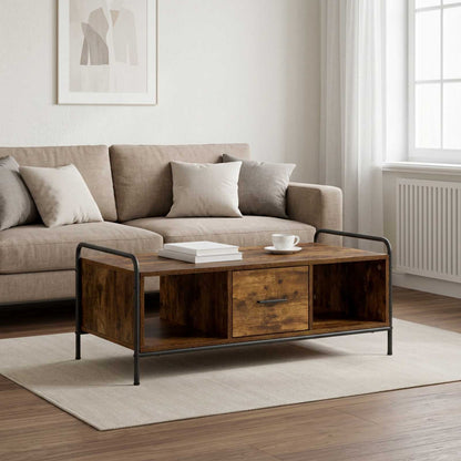 Coffee Table 99.5 x 49 x 41 cm Engineered Wood Smoked oak