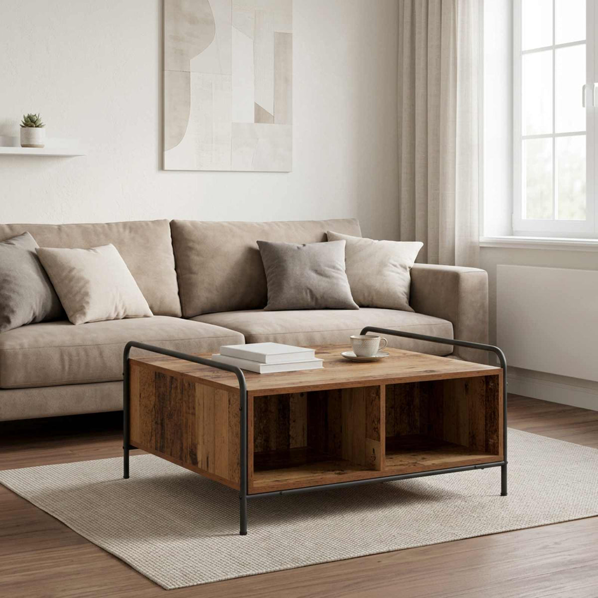 Coffee Table Engineered Wood Old wood 80 cm 80 cm