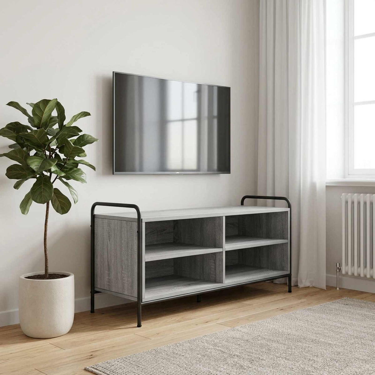 TV Cabinet Engineered Wood Depth 39.5 cm Grey sonoma 100 cm