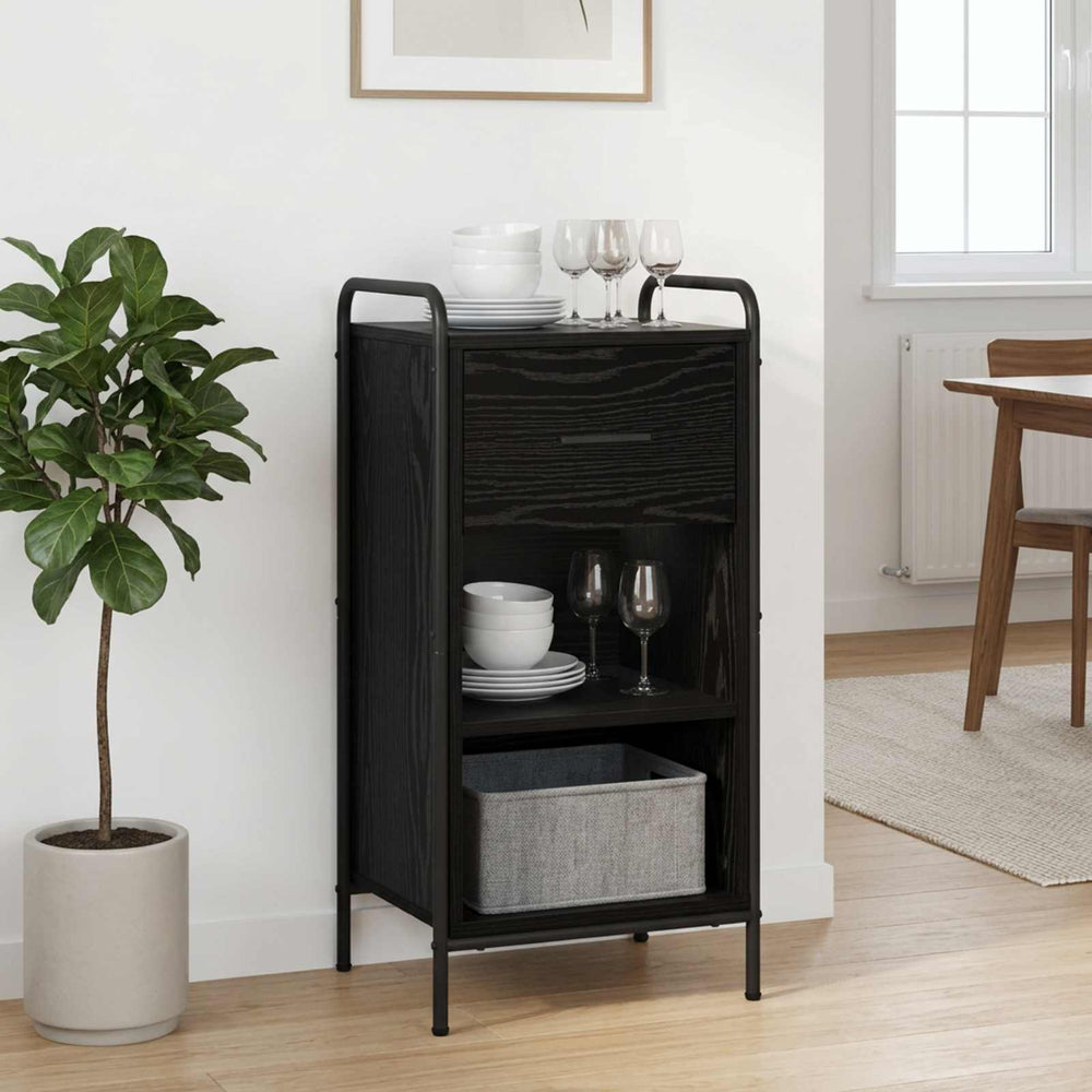 vidaXL Sideboard 40 x 33 x 80.5 cm Engineered Wood with 1 Drawer & 1 Shelf