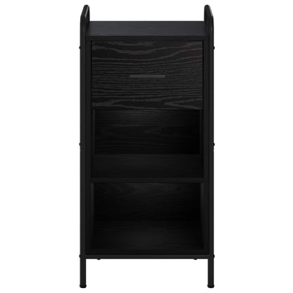 Sideboard 40 x 33 x 80.5 cm Engineered Wood with 1 Drawer & 1 Shelf Black oak