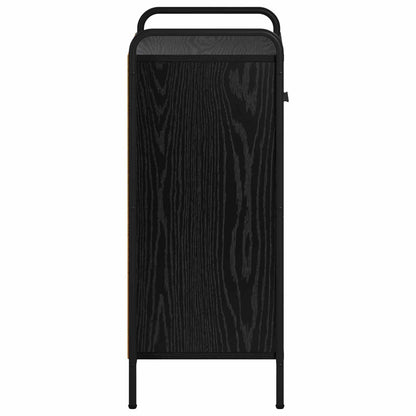 Sideboard 40 x 33 x 80.5 cm Engineered Wood with 1 Drawer & 1 Shelf Black oak