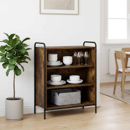 Sideboard 73 x 33 x 81 cm Engineered Wood with 2 Shelves Smoked oak