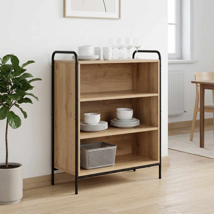 Sideboard 73 x 33 x 81 cm Engineered Wood with 2 Shelves Artisan oak