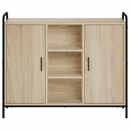 Sideboard 98.5 x 33 x 81 cm Engineered Wood Sonoma oak with 2 door & 2 shelves