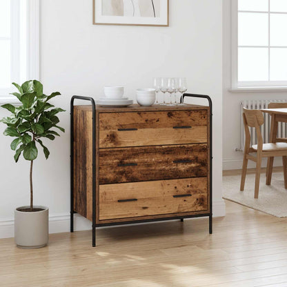 Drawer Cabinet 70 x 39.5 x 71 cm Engineered Wood Old wood