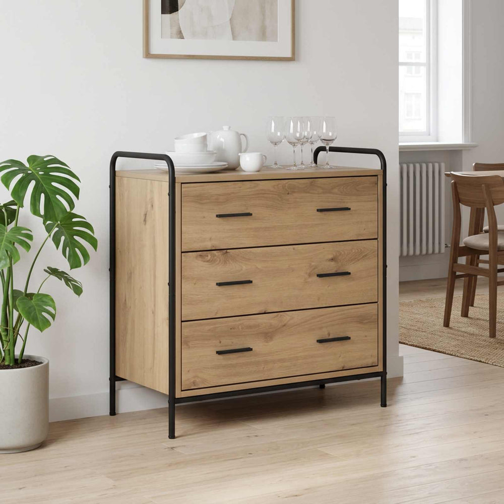 vidaXL Drawer Cabinet 70 x 39.5 x 71 cm Engineered Wood