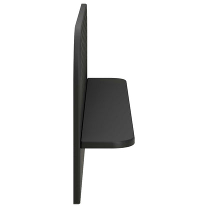Wall Shelf 2 pcs 80.5 x 13.5 x 37.5 cm Black