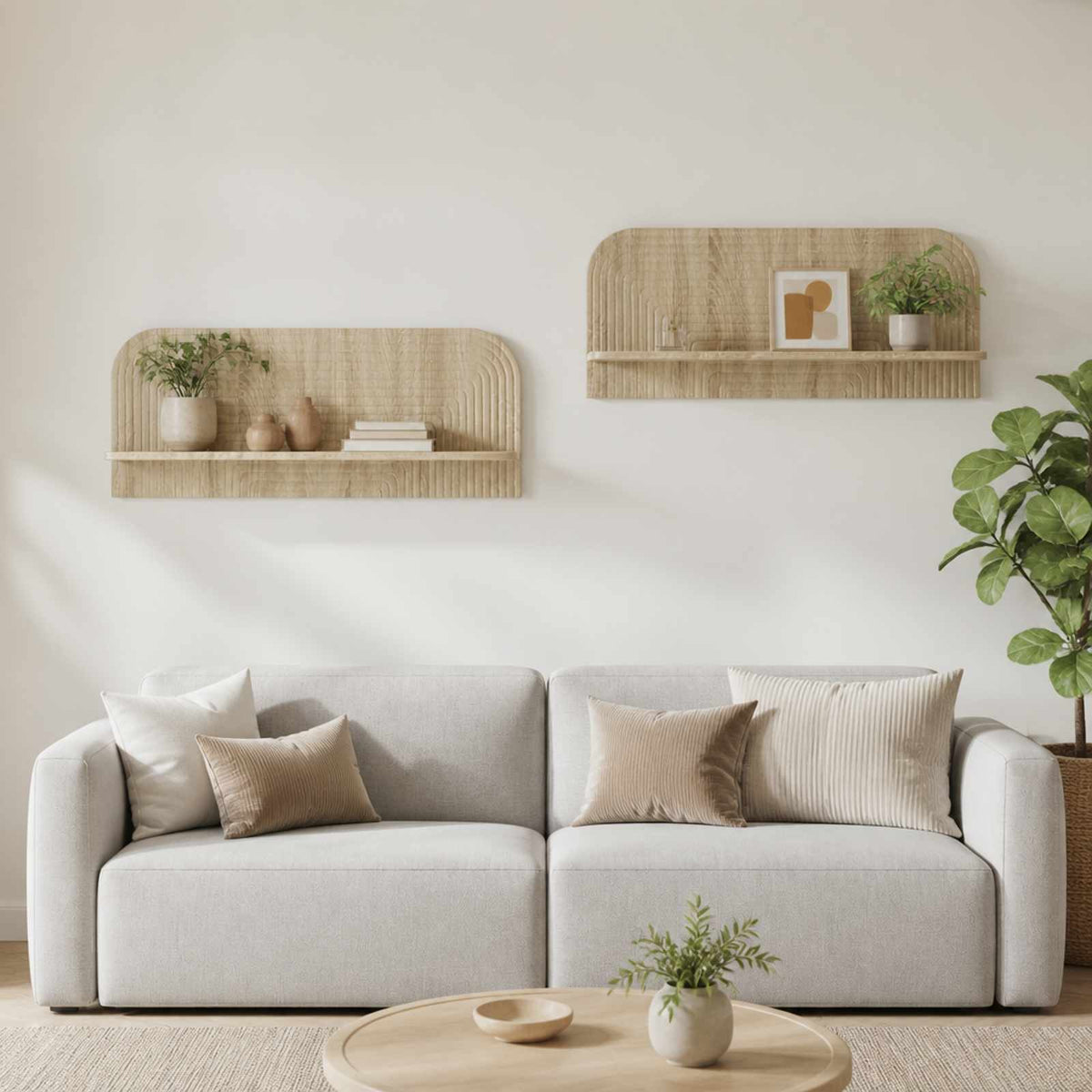 Wall Shelf 2 pcs 102 x 13.5 x 37.5 cm Sonoma oak