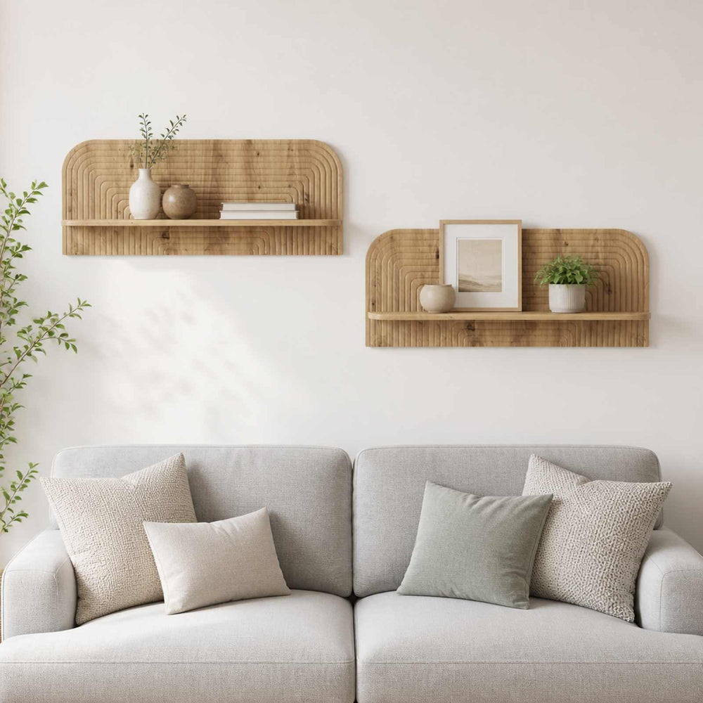 vidaXL Wall Shelf 2 pcs 102 x 13.5 x 37.5 cm